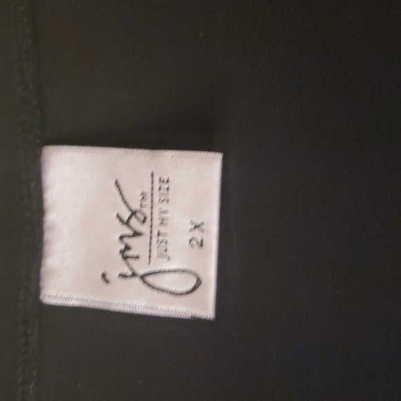 Just My Size, black, jersey knit surplice wrap blouse size 2x - Picture 2 of 6